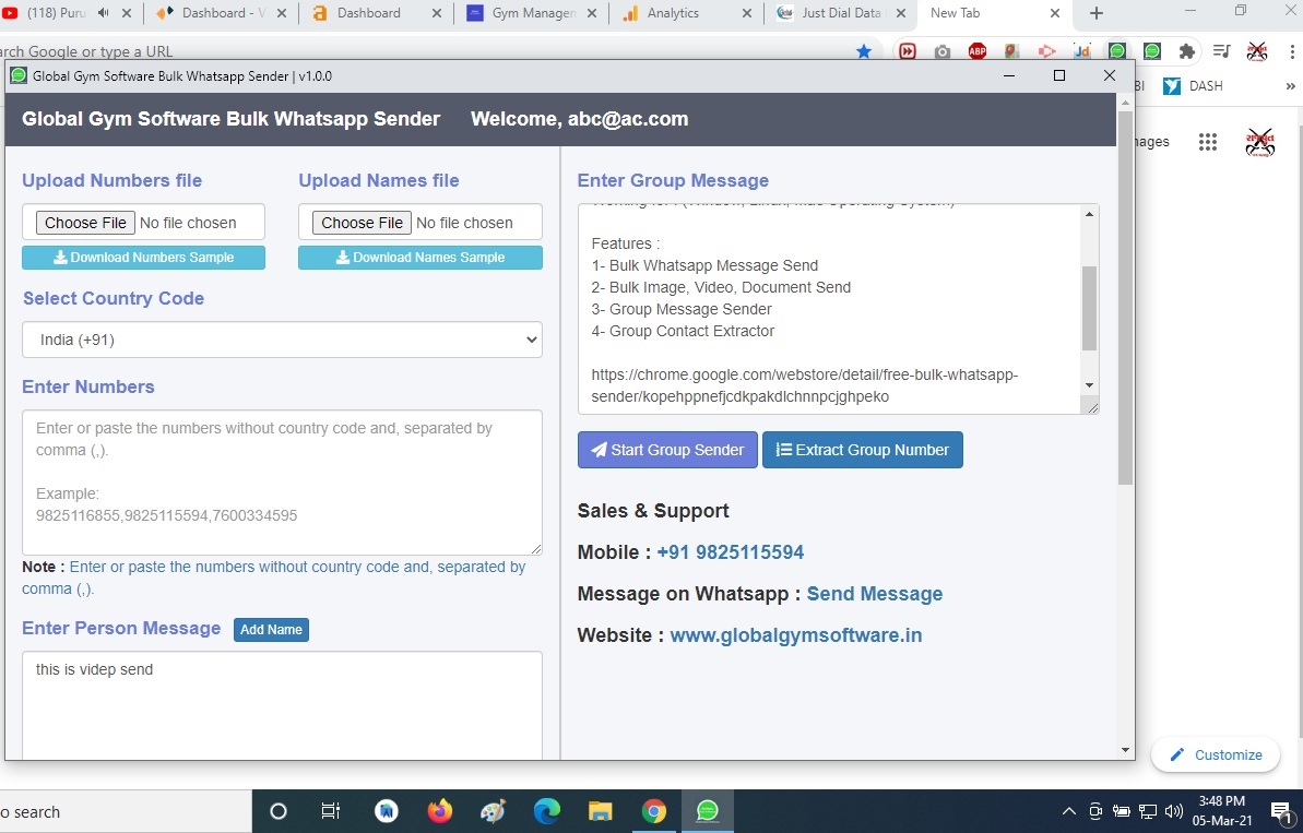 google data extractor demo